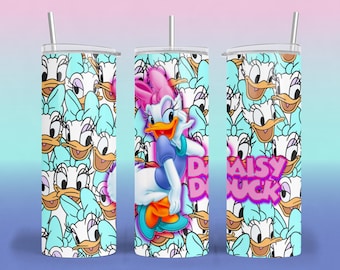 Daisy Duck Tumbler Wrap, Chic, "duck-chess" with fantastic fashion sense  (Digital Download PNG File)