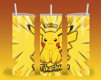 Cuddly yellow friend with an ELECTRIFYING personality! 20oz tumbler wrap image for sublimation.