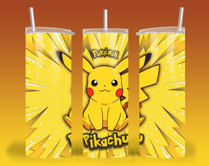 Cuddly yellow friend with an ELECTRIFYING personality! 20oz tumbler wrap image for sublimation.