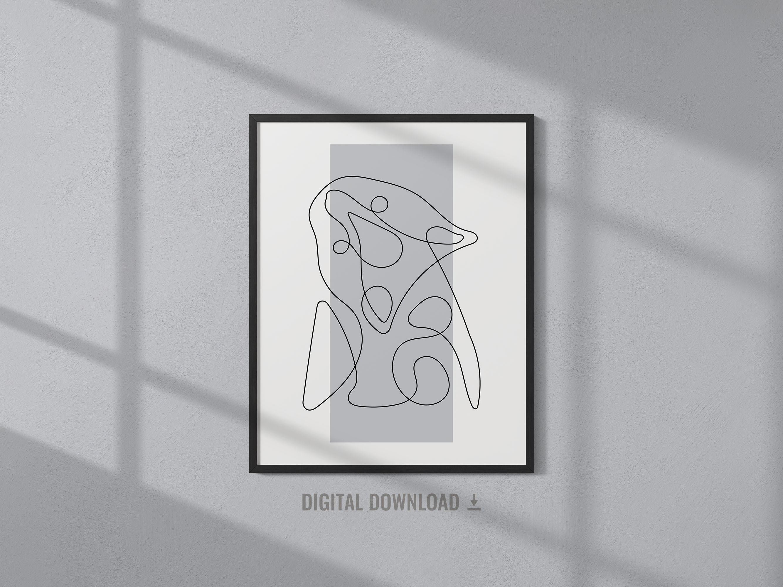 Cat Line Art Print Set, Minimalist Cat Wall Art, Printable Pet Line Art ...