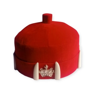 African Chieftaincy Mens Traditional Red Hat Igbo Ozo Cap Royalty Hat Handmade Luxury Hat For Men Grooms Cap Nigeria Traditional Wedding Hat