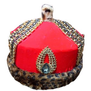 Handmade African Chieftaincy Mens Traditional Red Hat Igbo Ozo Cap Royalty Hat For Men Grooms Cap Nigeria Traditional Wedding Hat