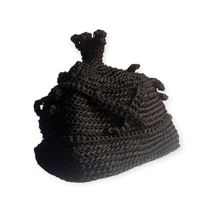 Black Knitted Hat African Nigerian Traditional White knitted Hat Hausa, Akwaibom, Igbo Handmade Hat For Men