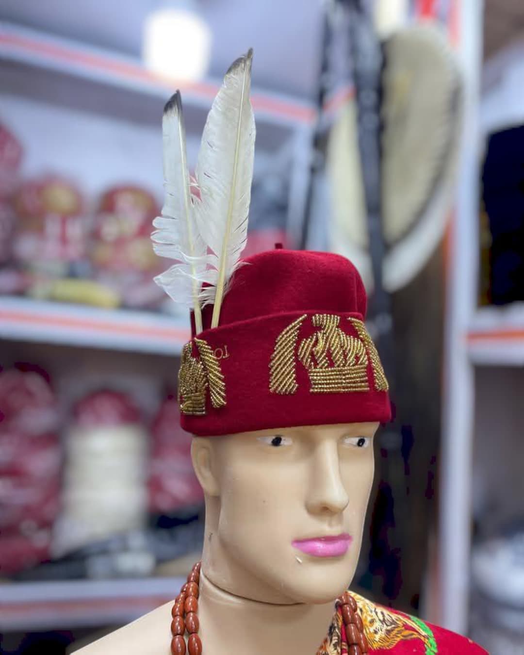 Beaded Igbo Ozo Nze Cap: Traditional African Chieftain Hat - Etsy