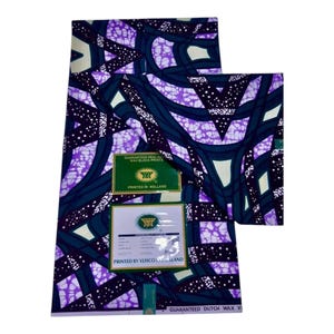 African Fabric 6 Yards Vlisco Holland 100% Cotton Ankara Fabric African Wax Print