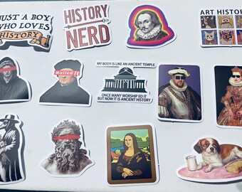Funny History Sticker — Laptop & Kindle Decal | History Joke UK Gift | Handmade History Buff Humor
