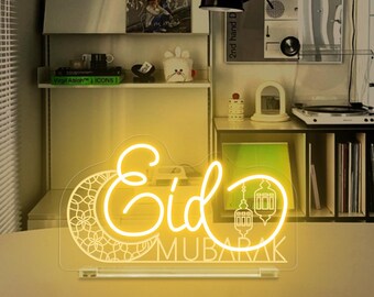 Eid Mubarak Neon Sign: Ramadan Party Decorations