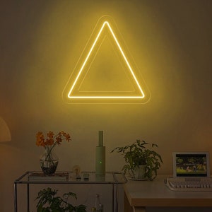 Riangle Led Neon Sign, Minimalistic Geometric decor,Living room neon sign, Bedroom neon sign, bedroom decor, House Led Light