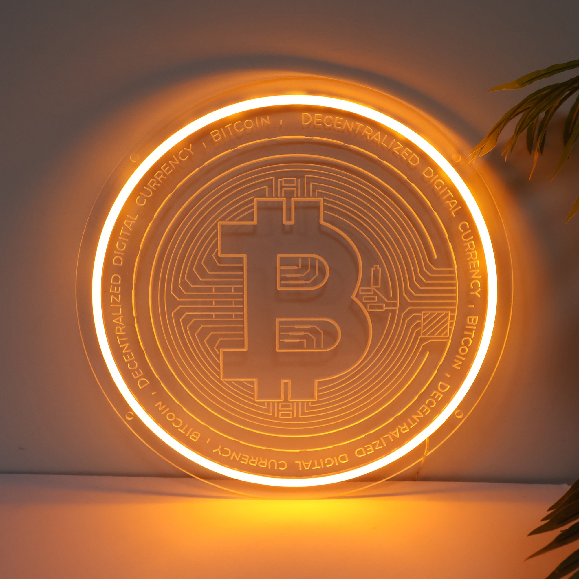 ビットコイン取引ネオンサイン：暗号通貨トレーダーのウォールアート装飾 - Etsy 日本