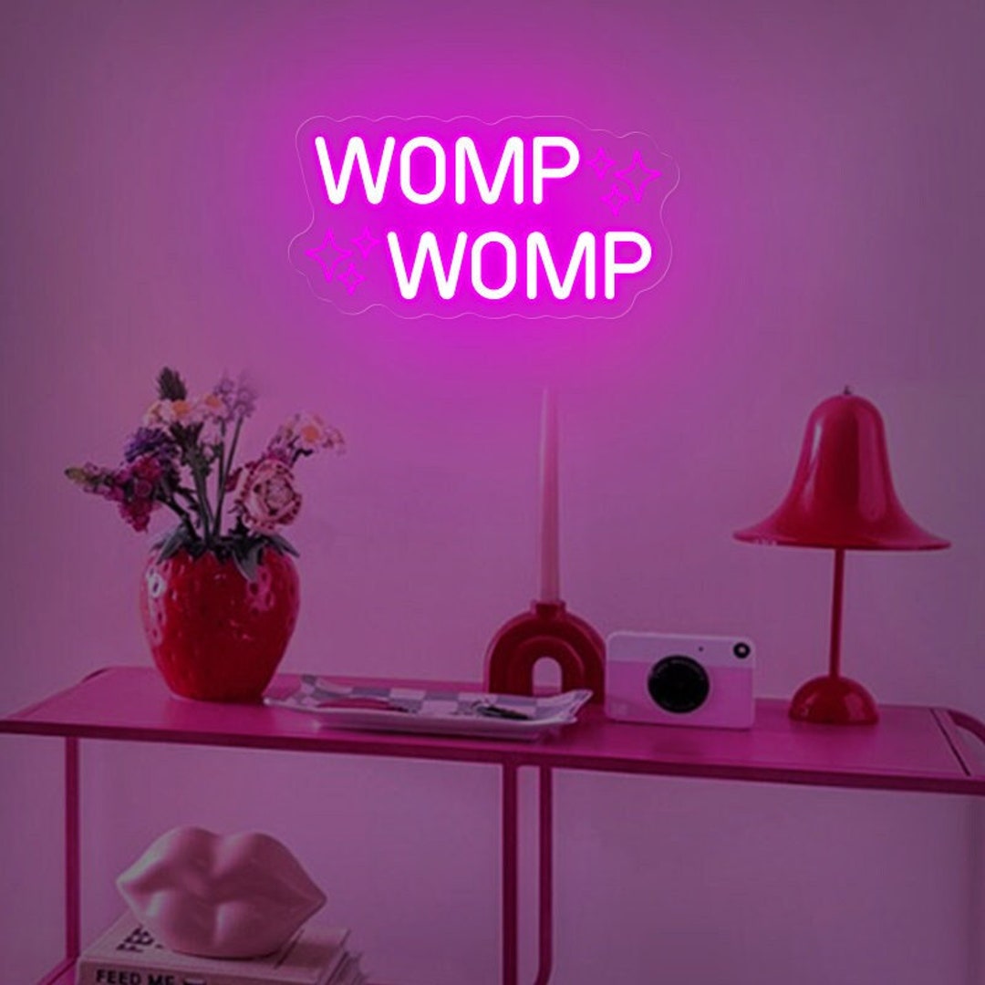Womp Womp Neon Sign: Bedroom Wall Art Decor - Etsy