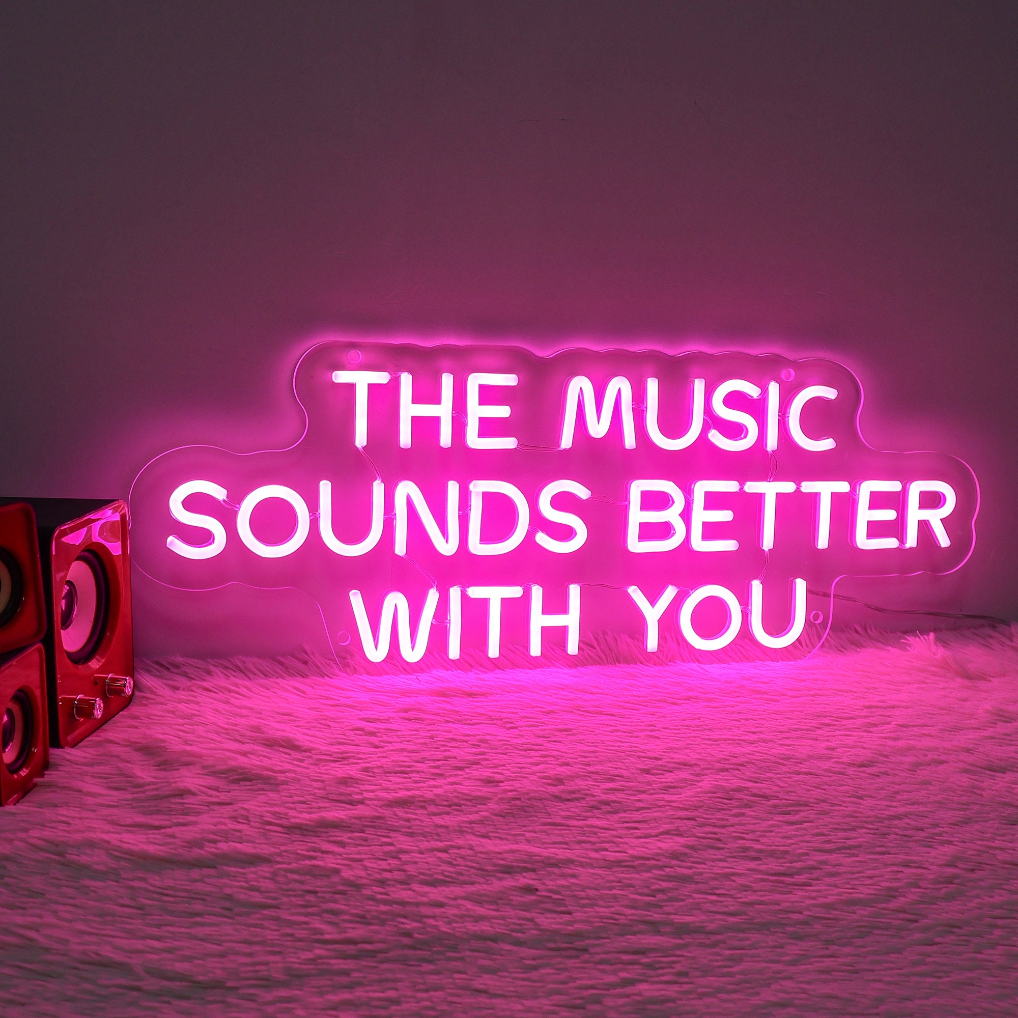 アート・デザイン・音楽 You have more freedom than you're using Music Sounds Better With You Neon Sign, Music Band Decor