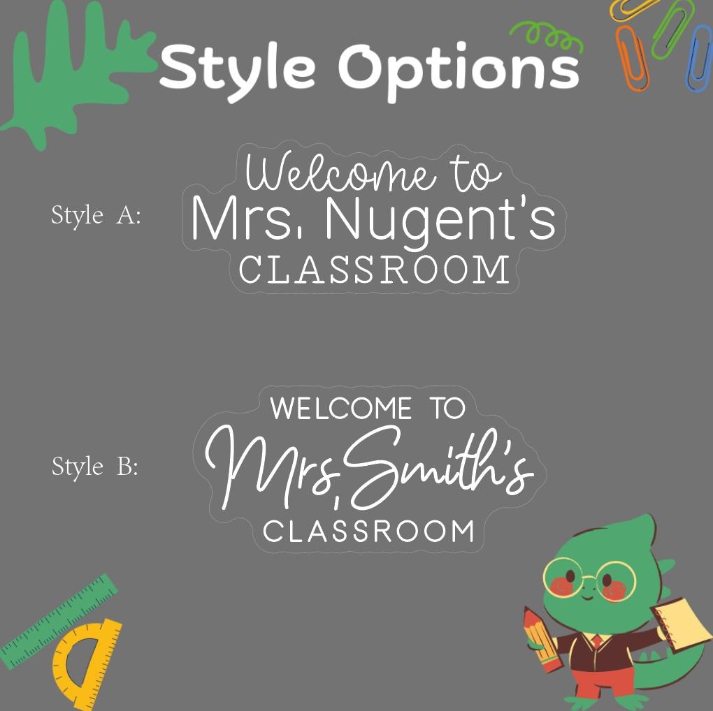 Teacher Name Neon Sign For Classroom, Teacher Name Sign, Classroom Decor, Teacher Welcome Sign, Door LED Hanger