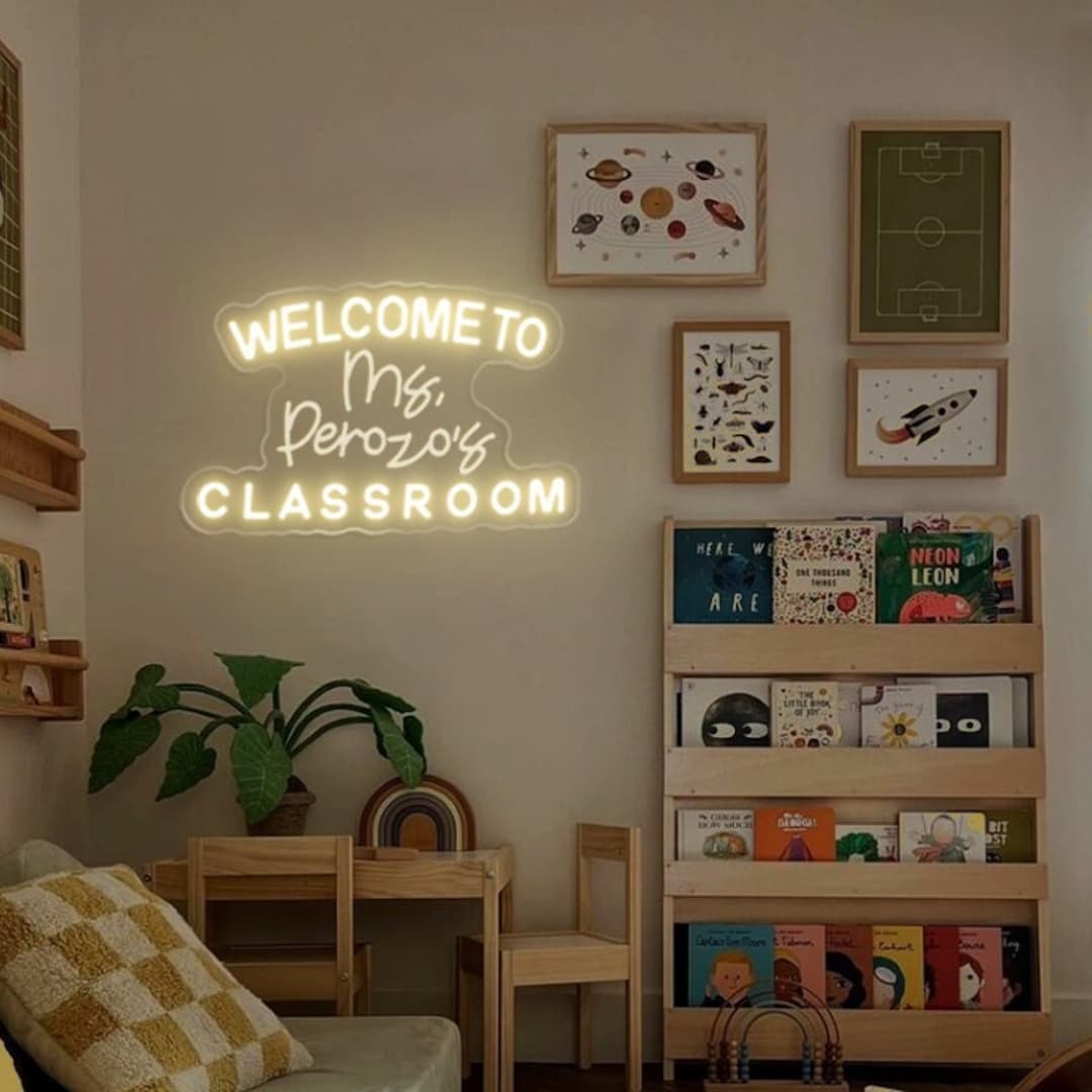 Personalized Teacher Name LED Neon Sign: Classroom Decor - Etsy
