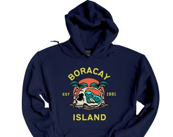 Boracay Island Unisex Hoodie - Tropical Paradise Graphic Sweatshirt - Filipino Beachwear - Pinoy Vacation Apparel - Summer Vibes Pullover