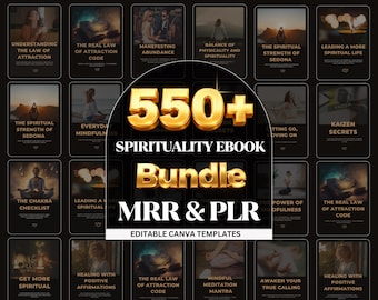 Spirituality Ebook Bundle | Self Healing, Manifestation Guides (MRR PLR)