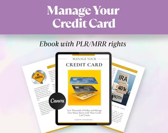 Manage Your Credit Card Ebook | Canva Template with Resell Rights (PLR/MRR)