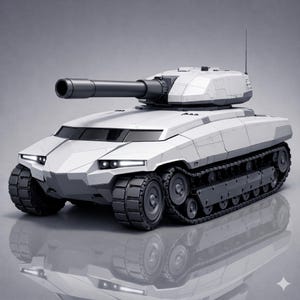Sci-Fi Heavy Battle Tank STL File – Tabletop Wargame Miniature – 28mm Scale 3D Print – Futuristic Armored Vehicle – Digital Download