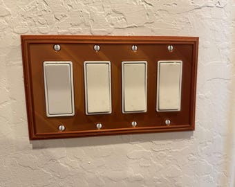 Crown Molding Rocker Switch Plate STL – Decorative 2 Gang Wall Cover – 3D Printable Light Switch Plate