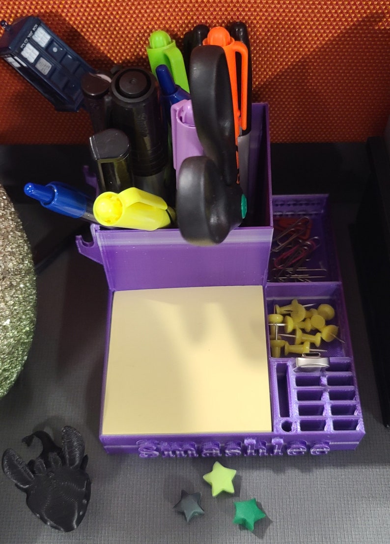 3D Printable Desk Organizer Caddy STL File Only Office Accessories ...