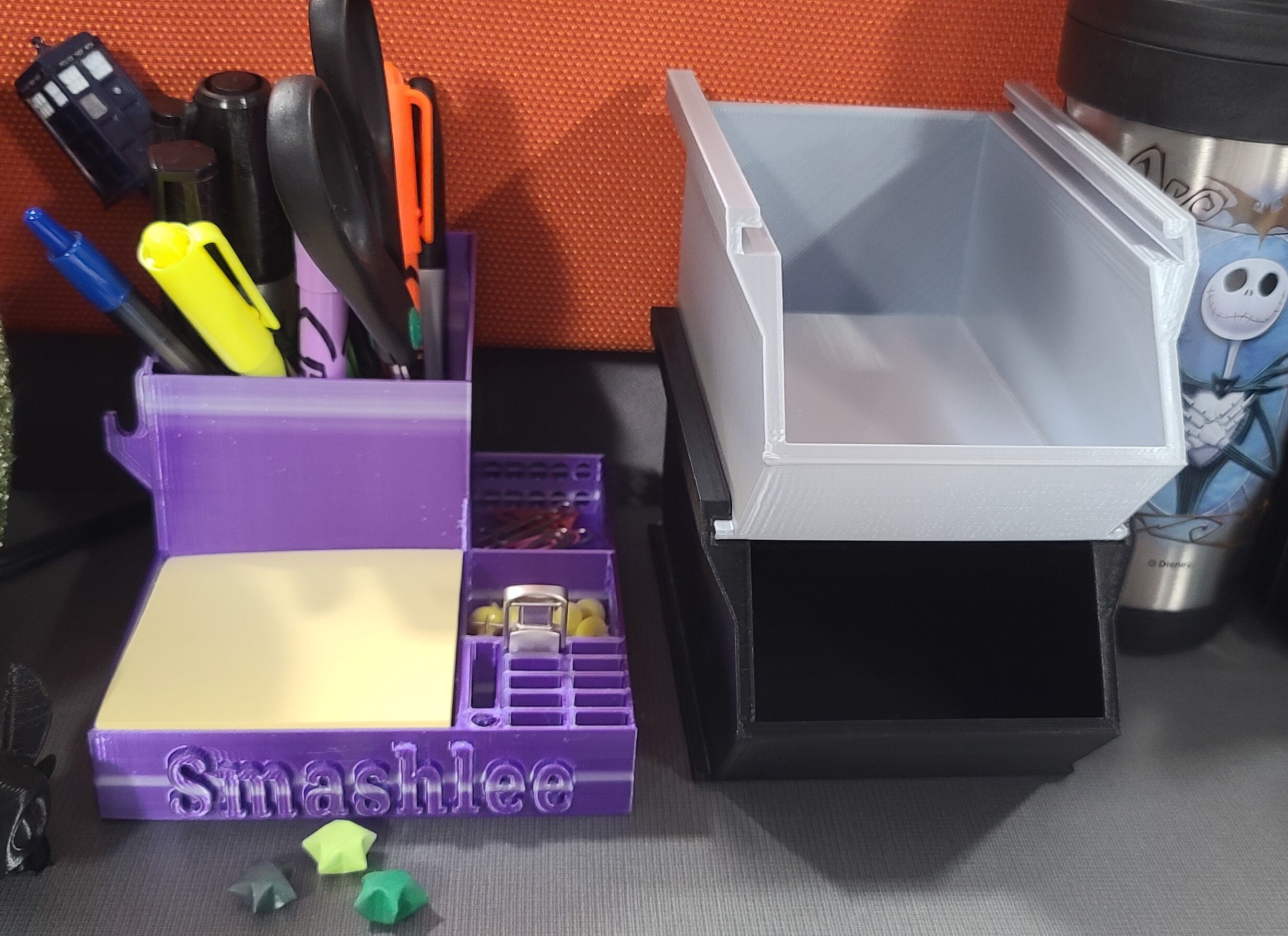3D Printable Desk Organizer Caddy STL File Only Office Accessories