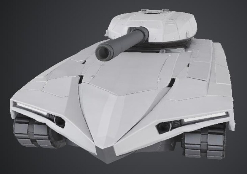 Sci-fi Stealth Main Battle Tank STL File – Tabletop Wargame Miniature ...