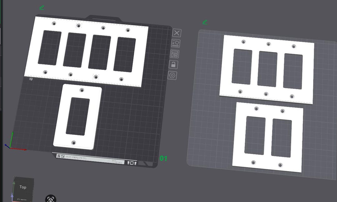 Modern Rocker Switch Plate Bundle STL – 1 2 3 4 Gang Wall Covers – 3D ...
