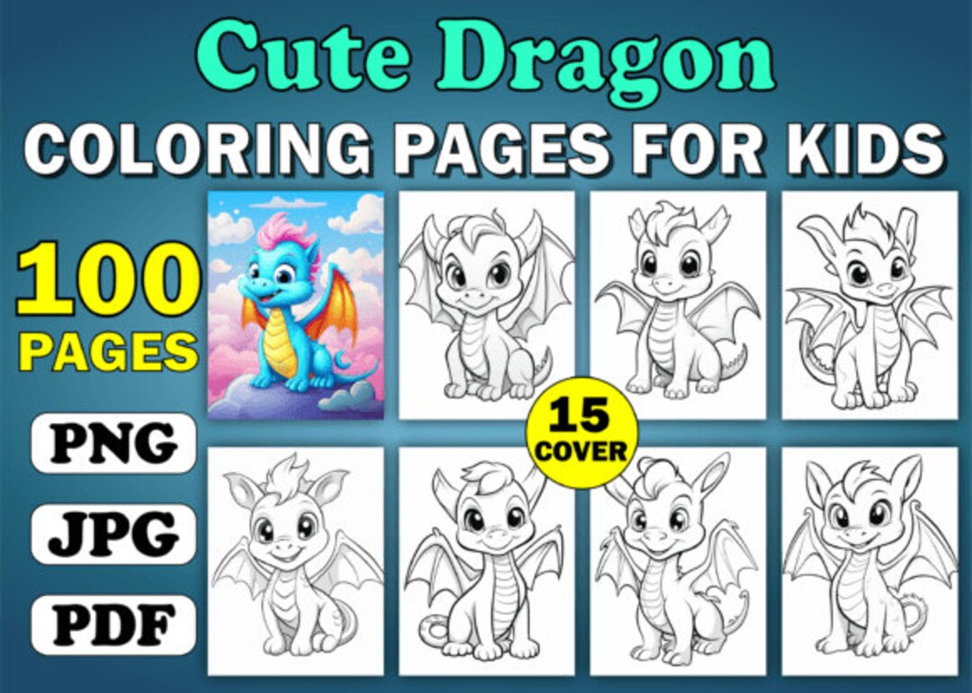 100 Cute Dragon Printable Coloring Pages for Kids, Preschoolers ...