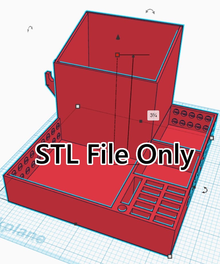 3D Printable Desk Organizer Caddy STL File Only Office Accessories