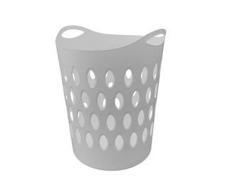 Large Flexi Laundry Basket Grey 54x43x43cm
