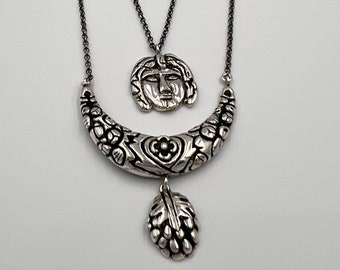 Medusa Sterling Silver Necklace, Greek Mythology Jewelry, Gorgon Sisters Necklace,  Mythology Lover Birthday Gift For Her By Apasa Jewels