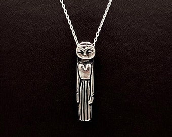Offering To The Gods Sterling Silver Necklace Historical Ephesus City Female Votive Figure Pendant Greek Mythology Religious Figure Necklace