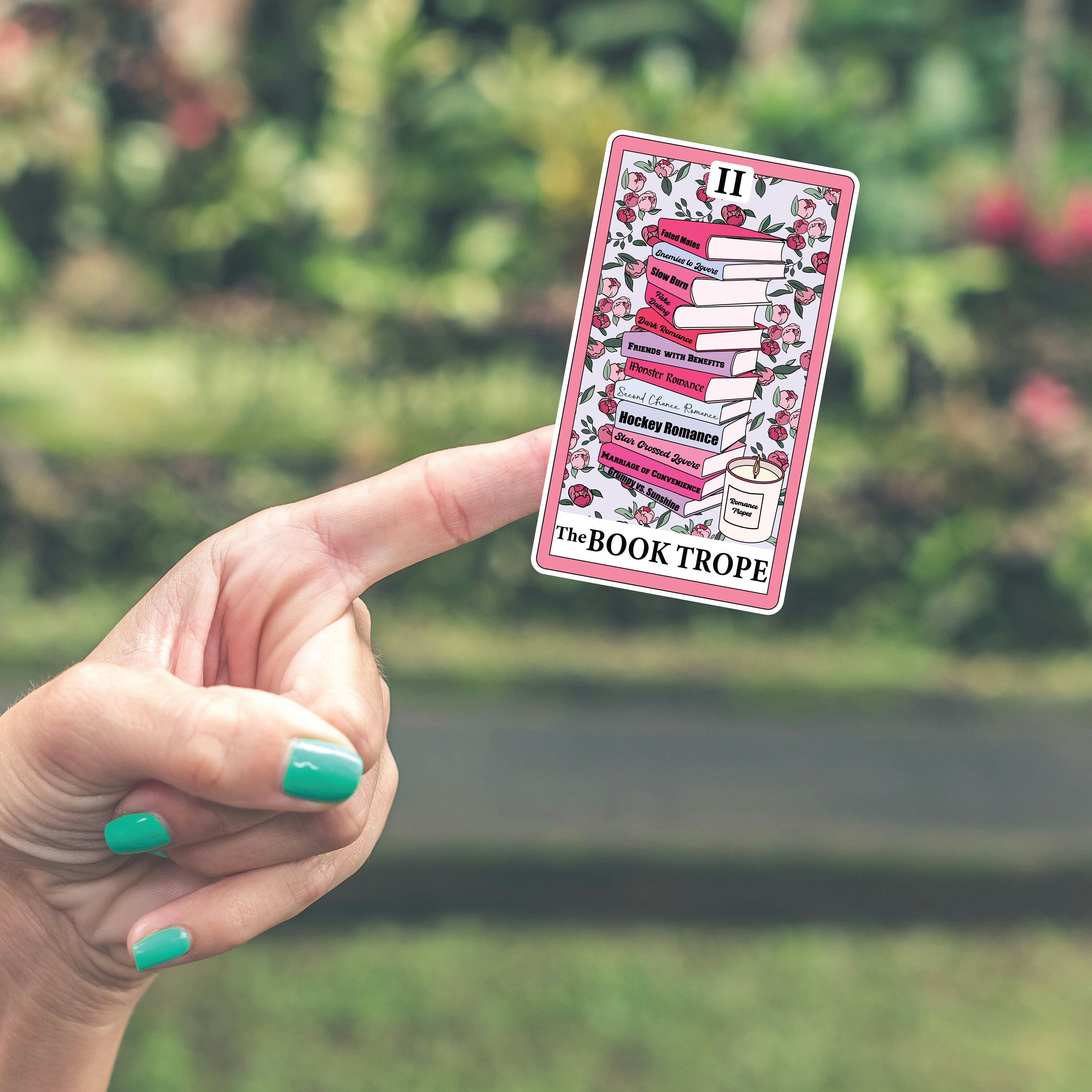 The Book Trope Tarot Card Bookish PNG SVG, Spicy Bookmark Template