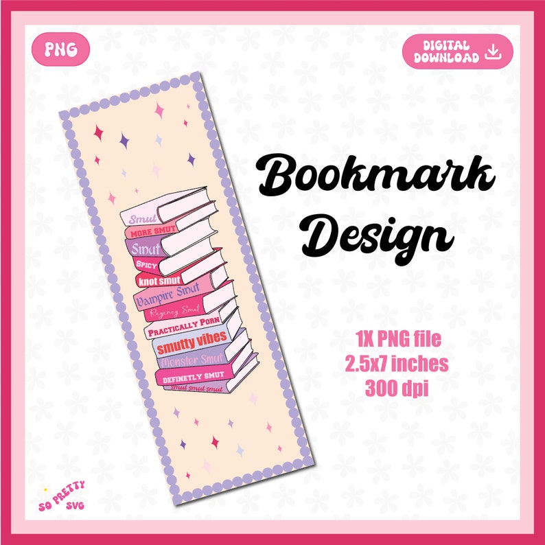 Spicy Stack Bookmark PNG, Cute Bookmark, Spicy Bookmark Template ...