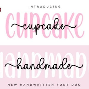 Cupcake Handmade Duo Schrift