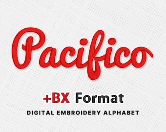 Native BX-lettertype Pacifico, Bx-borduurlettertypen, Bx-lettertypescript, Embrilliance-lettertypen Bx, satijnen lettertype, machineborduurwerk-alfabetontwerpen