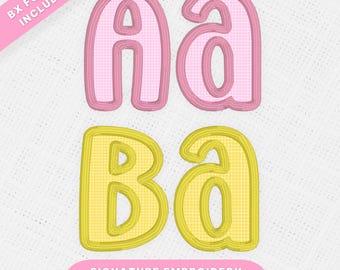 Alfabetlettertype appliqué: Native Hello-borduurontwerp (BX-indeling)