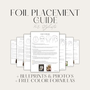 Foil placement guide with Head Sheets | Professional Hairdresser | Blueprint Hairstylist color sheet | Hairsalon Tools | Haircolor training