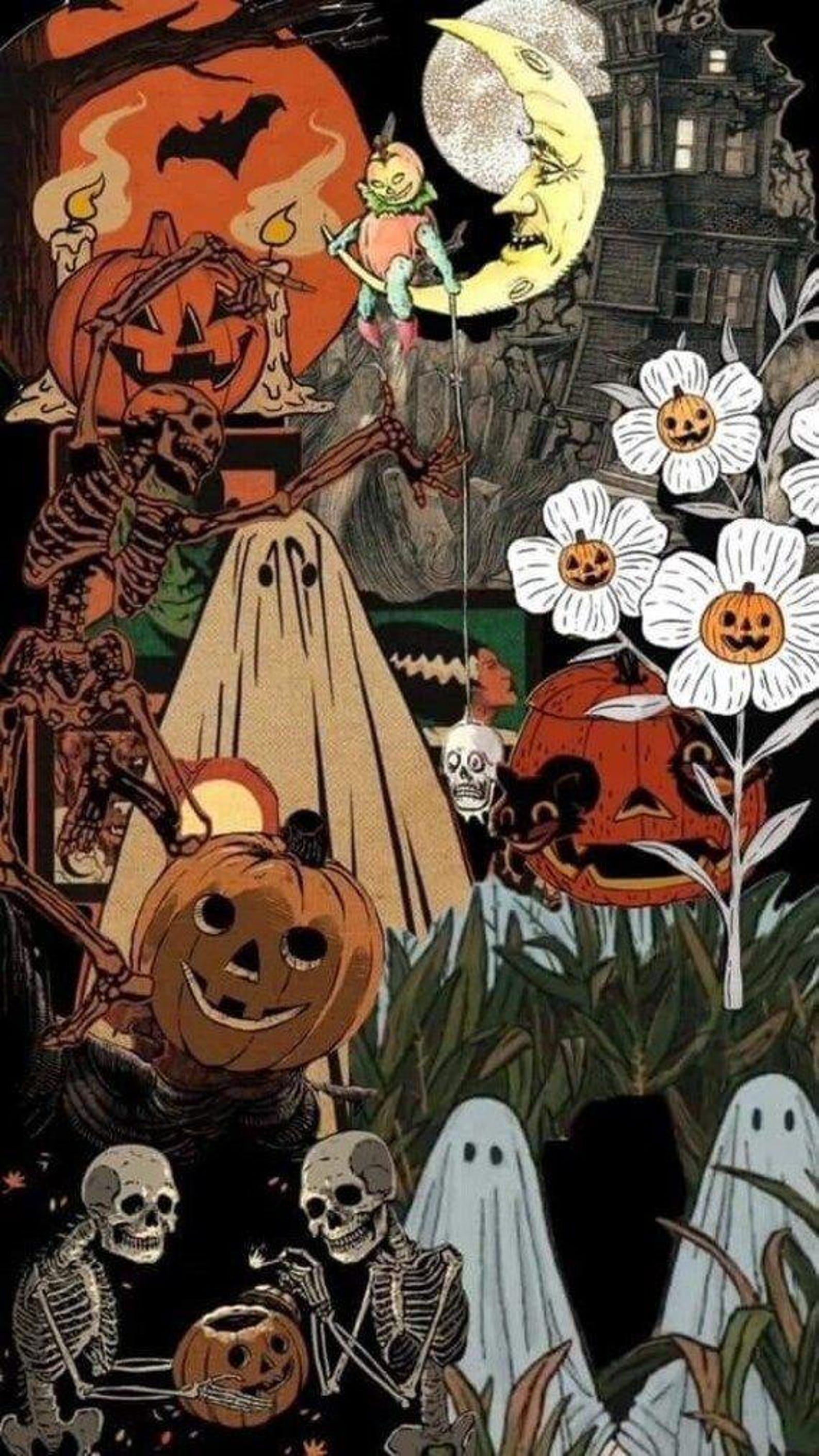 Vintage Spooky Season Phone Wallpaper Bundle - Etsy