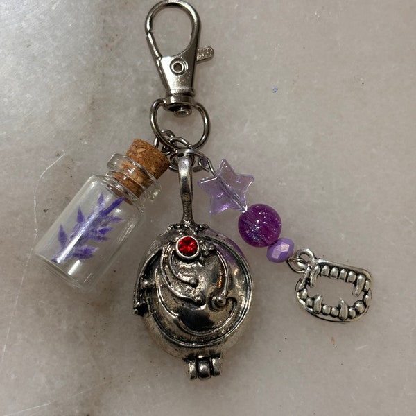 Vampire Diaries Elena’s Necklace Charm, Vervain in Bottle Charm for Bags, Lanyards, Bagdes, Keychain, Mystic Falls Gifts, TVD gifts.