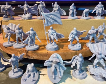 Helldiver Miniatures: Impresión 3D en resina de 14K - Set de 20 piezas