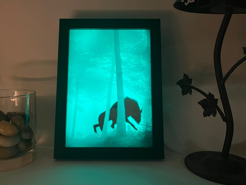 Cool Light up Image Beast Lurking in the Woods 3D Printed Picture Frame ...