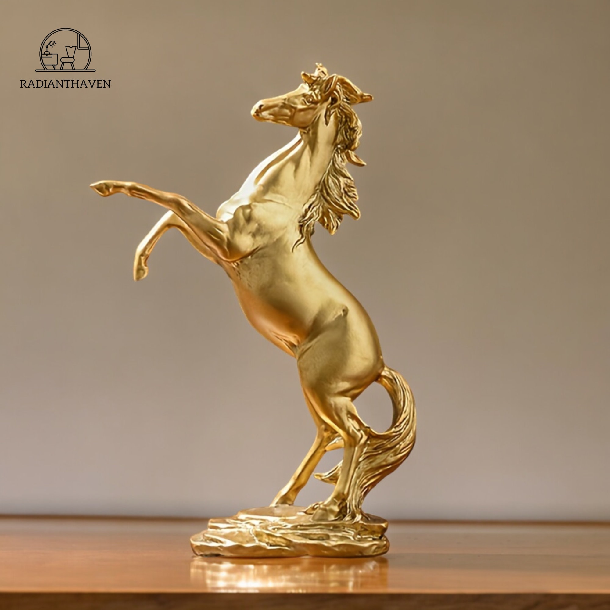Gold horse statue - Etsy 日本