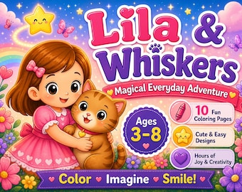 Desenhos para colorir de Lila & Whiskers, uma aventura mágica do dia a dia.