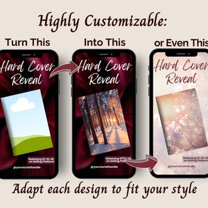 Romance Author Book Launch Reel Cover Bookstagram Templates, Aesthetic Social Media Book Marketing Insta Story Cover, BookTok Canva Template image 7