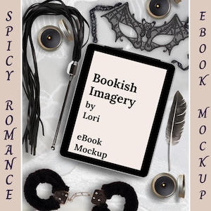Smutty Dark Romance eBook Mockup for Bookstagram, Spicy Book Cover Author Social Media Post, Flatlay Book Mockup Instagram Template