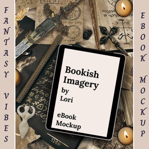 Bookstagram Mockup Fantasy Genre, Witchy Vibes Ebook Mockup, Author Social Media Post Flatlay, Romantasy Book Review Instagram Template