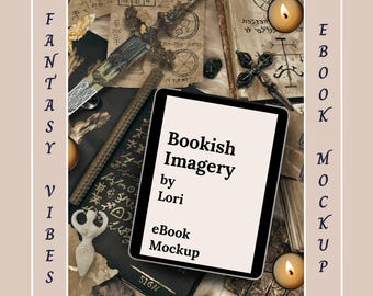 Bookstagram Mockup Fantasy Genre, Witchy Vibes Ebook Mockup, Author Social Media Post Flatlay, Romantasy Book Review Instagram Template