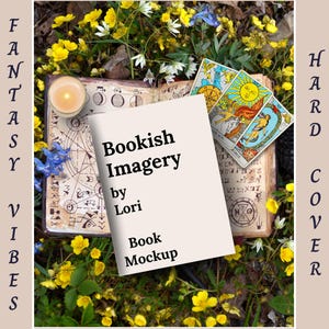 Fantasy Aesthetic Bookstagram Book Mockup, Romantasy Hard Cover Book Review Flatlay, Author New Release Social Media, Writer Promotion Post