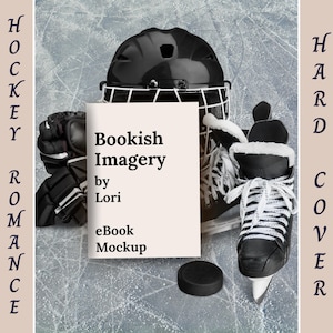 Maquette Bookstagram Hockey Romance Flatlay, article de lancement de livre sur les réseaux sociaux de l&#39;auteur, visuel marketing de l&#39;éditeur 4:5, article de critique de livre à couverture rigide