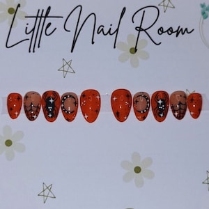 Spooky Vibes ~ Press On Nails, Fall Nails, Autum nails, Fake Nails, Halloween nails